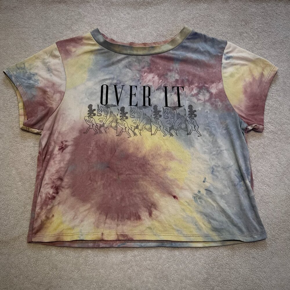 Hand Made Tie Dye Hemp Cotton Stamped T-Shirt